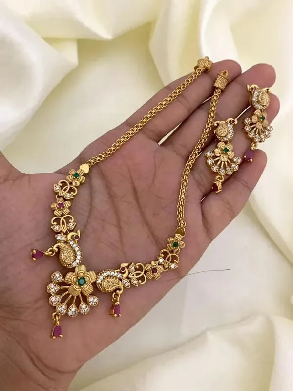 Gold_Alloy_Peacock_American_Diamond_Necklace_Set_For_Women