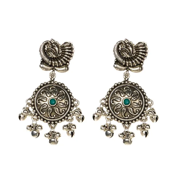 Silver_Alloy_Oxidised_Peacock_Ethnic_Earrings_Set_For_Women_Pack_Of_2