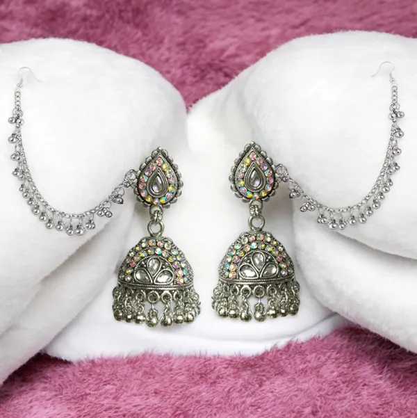 Silver_Alloy_Oxidised_Peacock_Ethnic_Earrings_Set_For_Women_Pack_Of_2