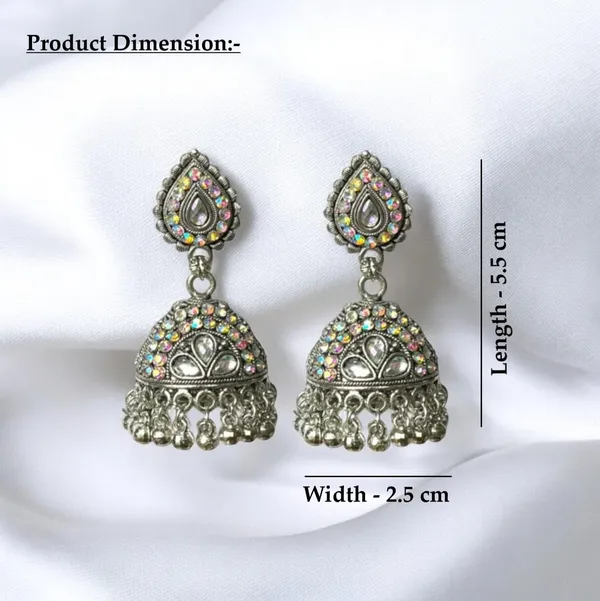 Silver_Alloy_Oxidised_Peacock_Ethnic_Earrings_Set_For_Women_Pack_Of_2
