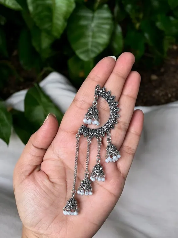 Silver_Alloy_Oxidised_Long_Tassel_Jhumki_Earrings_For_Women