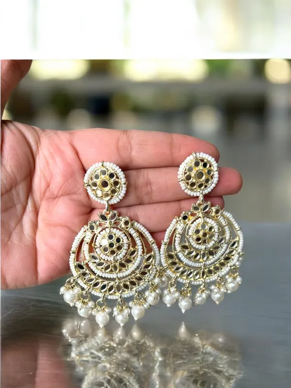 Gold_Brass_Kundan_Pearl_Chandbali_Earrings__And__Maang_Tikka_Set_For_Women