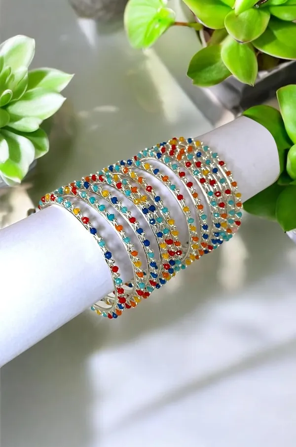 Multicolor_Beaded_Handcrafted_Bangles_Set_For_Women_Pack_Of_12