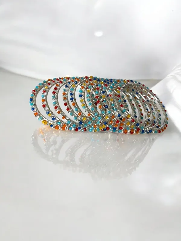 Multicolor_Beaded_Handcrafted_Bangles_Set_For_Women_Pack_Of_12