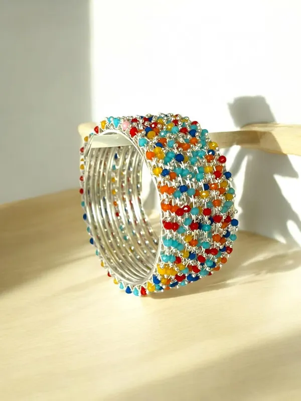 Multicolor_Beaded_Handcrafted_Bangles_Set_For_Women_Pack_Of_12