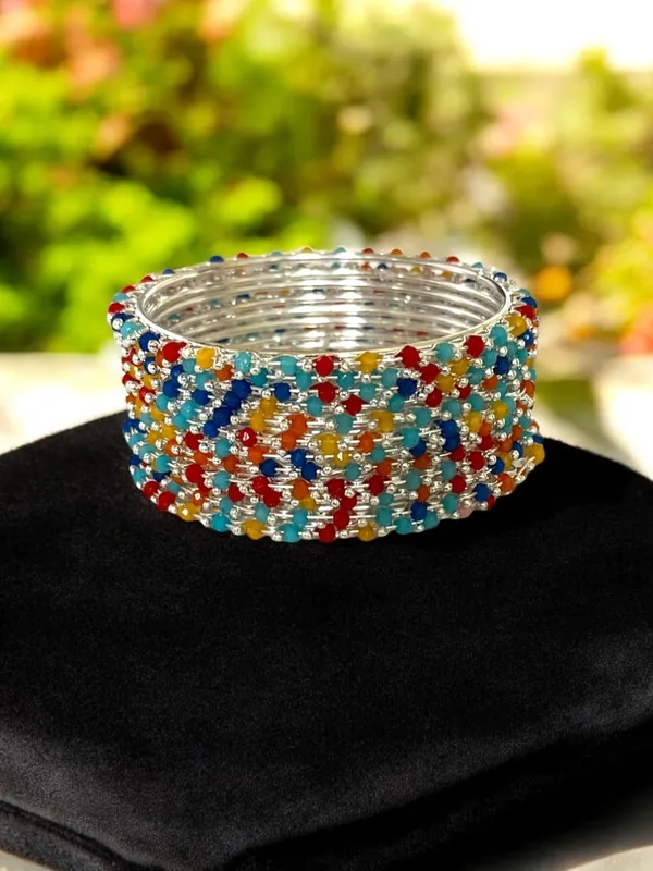 Multicolor_Beaded_Handcrafted_Bangles_Set_For_Women_Pack_Of_12