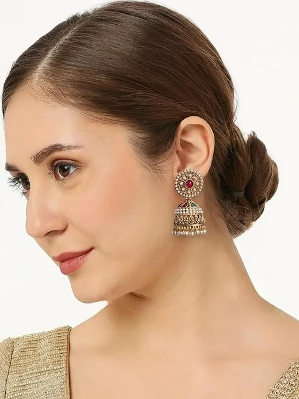 Gold_Brass_Pearl_Studded_Jhumka_Earrings_For_Women_Pack_Of_2