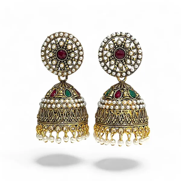 Gold_Brass_Pearl_Studded_Jhumka_Earrings_For_Women_Pack_Of_2