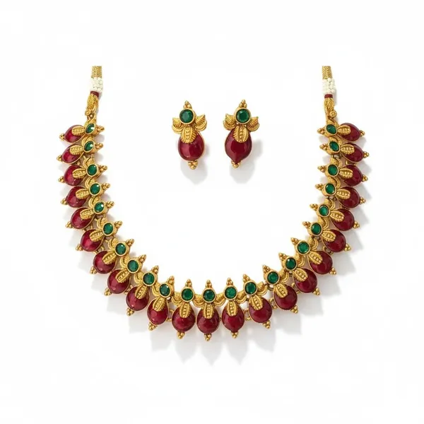 Gold_Brass_Stone_Temple_Choker_Necklace_Set_For_Women