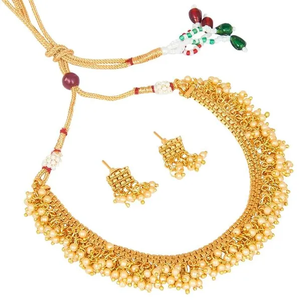 Gold_Brass_Traditional_Temple_Choker_Necklace_Set_For_Women