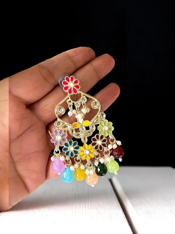 Multicolor_Alloy_Enamel_Pearl_Drop_Chandbali_Dangler_Earrings_For_Women