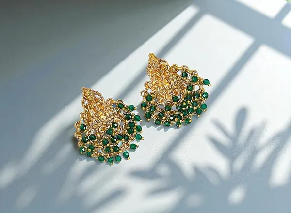 Gold_Brass_Temple_Laxmi_Jhumka_Stud_Earrings_For_Women