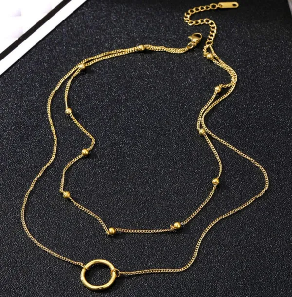 Gold_Stainless_Steel_AntiTarnish_Double_Layer_Necklace_For_Women