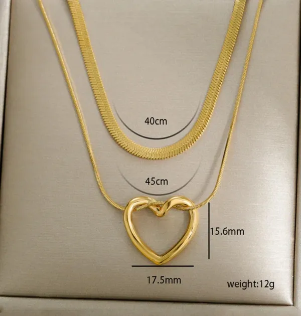 Gold_Stainless_Steel_AntiTarnish_Double_Layer_Necklace_For_Women