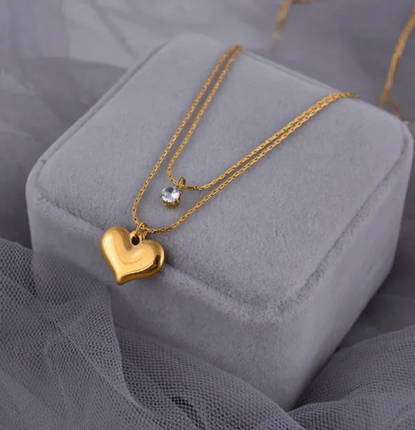 Gold_Stainless_Steel_Double_Layer_Pendant_Necklace_For_Women