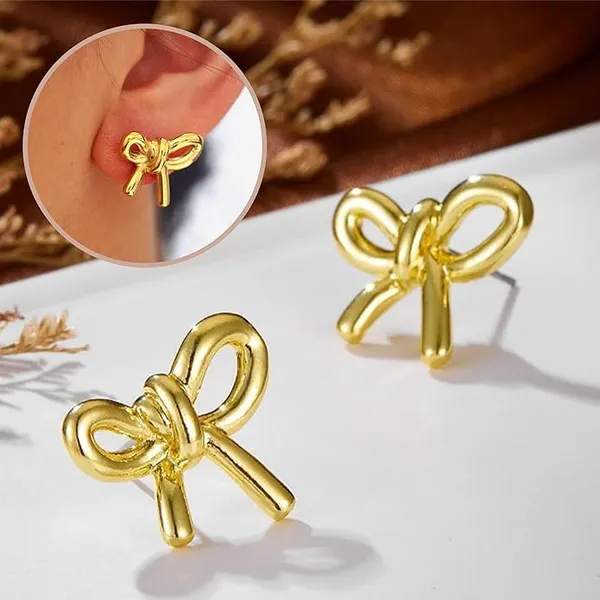 Gold_Stainless_Steel_Bow_Pendant_Necklace_Earrings_Set_For_Women_Pack_Of_2