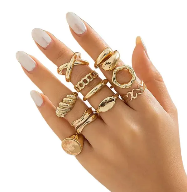 Gold_Alloy_Floral_Pearl_Geometric_Stackable_Knuckle_Ring_Set_For_Women_Pack_Of_10