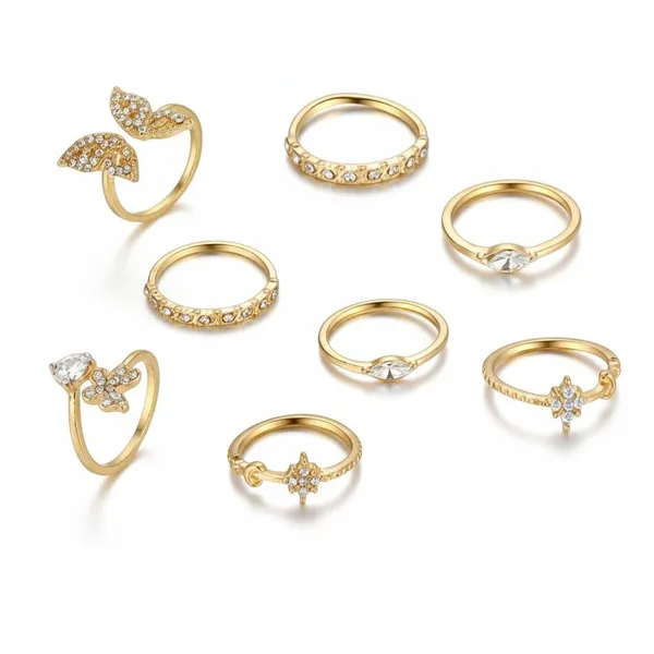 Gold_Alloy_Stone_Minimal_Adjustable_Finger_Ring_Set_For_Women_Pack_Of_8