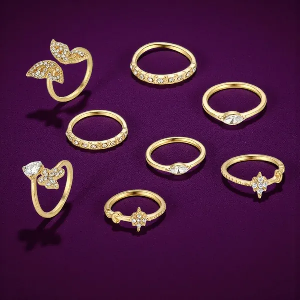 Gold_Alloy_Stone_Minimal_Adjustable_Finger_Ring_Set_For_Women_Pack_Of_8