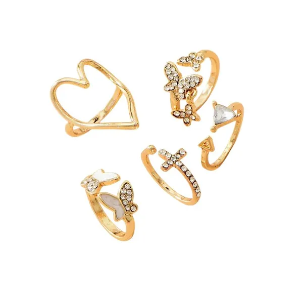 Gold_Alloy_Butterfly_Heart_Stackable_Adjustable_Ring_Set_For_Women_Pack_Of_5