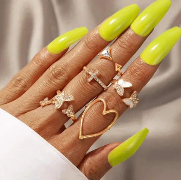 Gold_Alloy_Butterfly_Heart_Stackable_Adjustable_Ring_Set_For_Women_Pack_Of_5