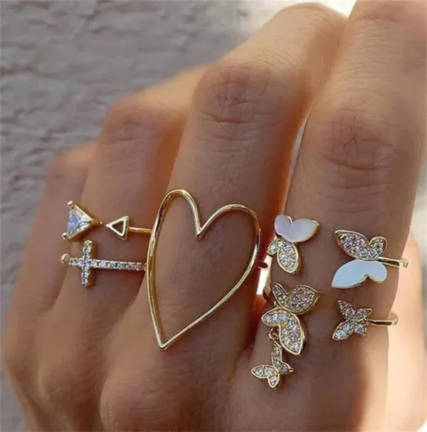Gold_Alloy_Butterfly_Heart_Stackable_Adjustable_Ring_Set_For_Women_Pack_Of_5