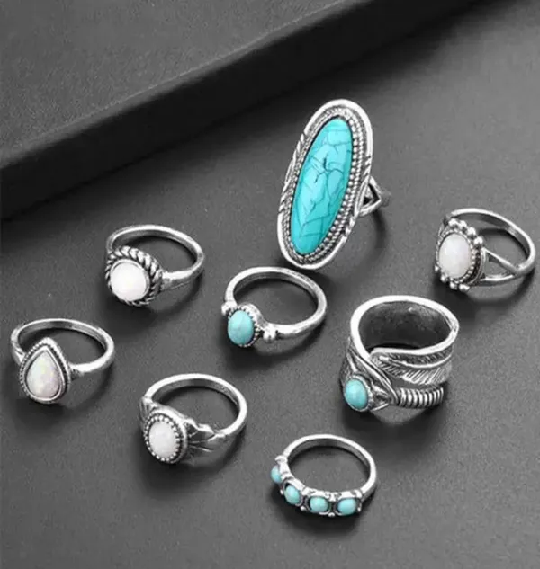 Turquoise_Brass_Oxidised_Stackable_Midi_Finger_Ring_Set_For_Women_Pack_Of_8