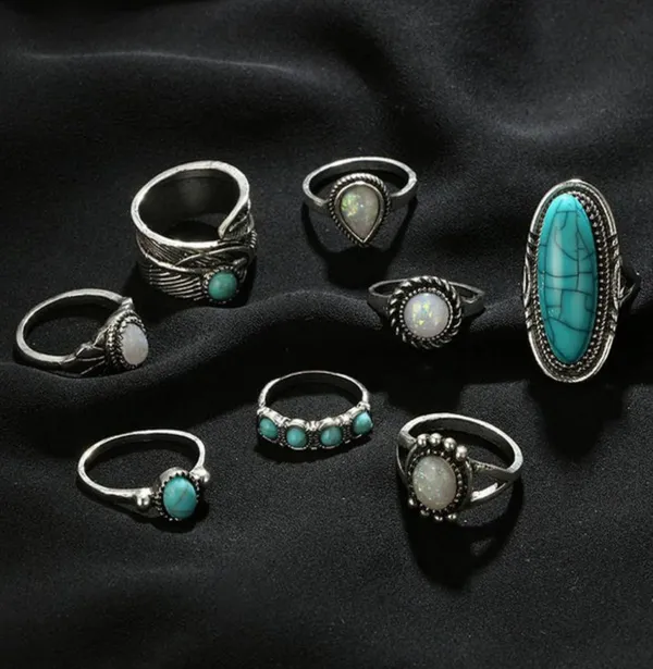 Turquoise_Brass_Oxidised_Stackable_Midi_Finger_Ring_Set_For_Women_Pack_Of_8