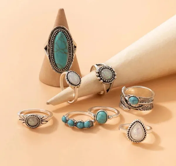 Turquoise_Brass_Oxidised_Stackable_Midi_Finger_Ring_Set_For_Women_Pack_Of_8