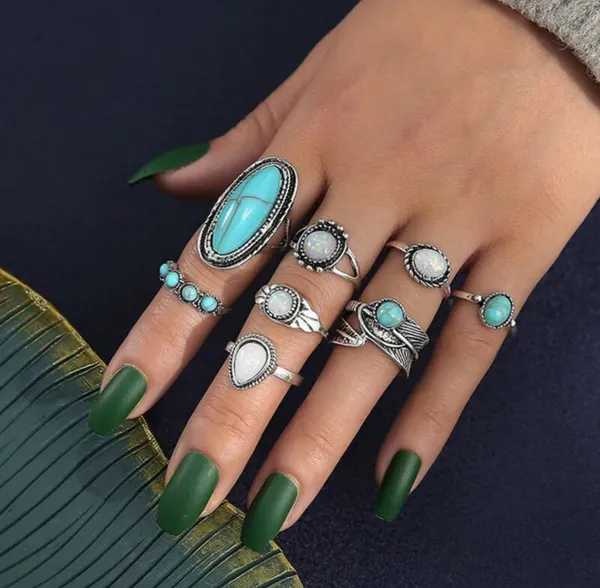 Turquoise_Brass_Oxidised_Stackable_Midi_Finger_Ring_Set_For_Women_Pack_Of_8