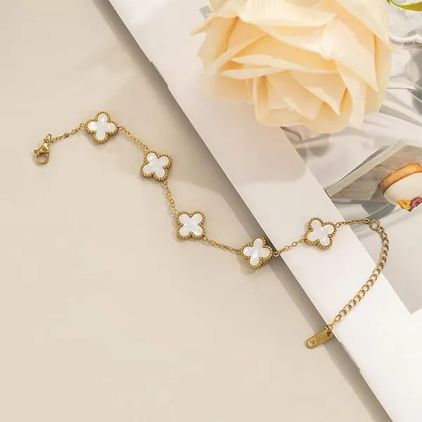 Gold_Stainless_Steel_Clover_Chain_Bracelet_For_Women