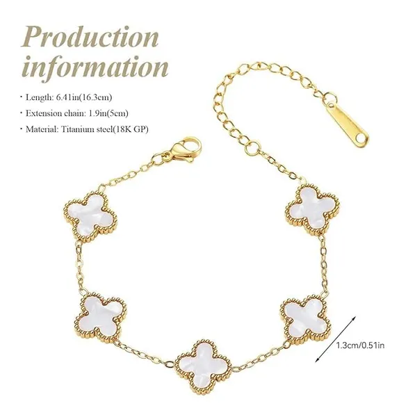 Gold_Stainless_Steel_Clover_Chain_Bracelet_For_Women