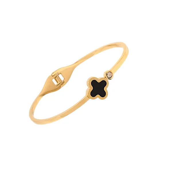 Black_Gold_Stainless_Steel_Clover_Openable_Kada_Bracelet_For_Women