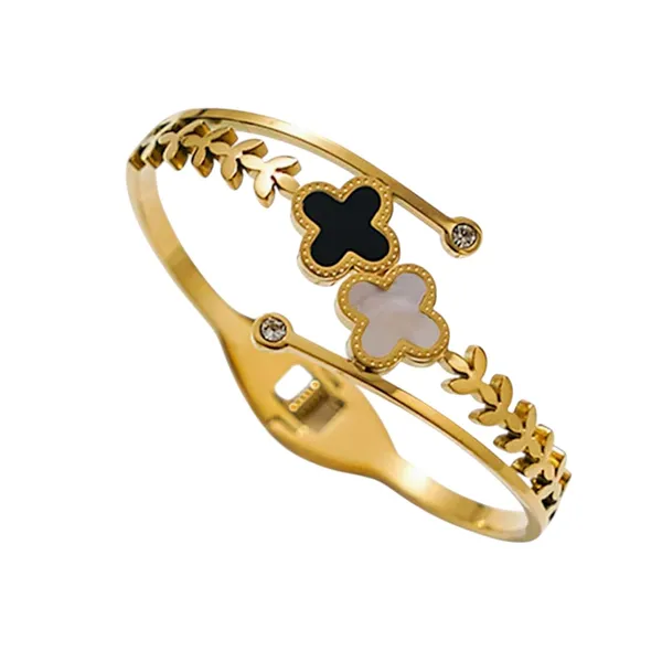 Gold_Stainless_Steel_Clover_Openable_Kada_Bracelet_For_Women