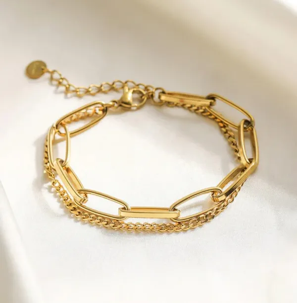 Gold_Stainless_Steel_Multi_Layer_Link_Chain_Bracelet_For_Women