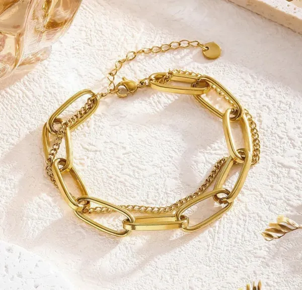 Gold_Stainless_Steel_Multi_Layer_Link_Chain_Bracelet_For_Women