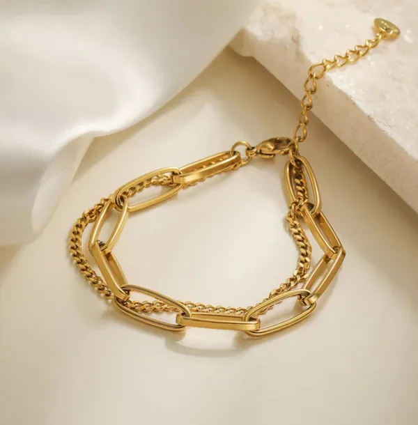 Gold_Stainless_Steel_Multi_Layer_Link_Chain_Bracelet_For_Women