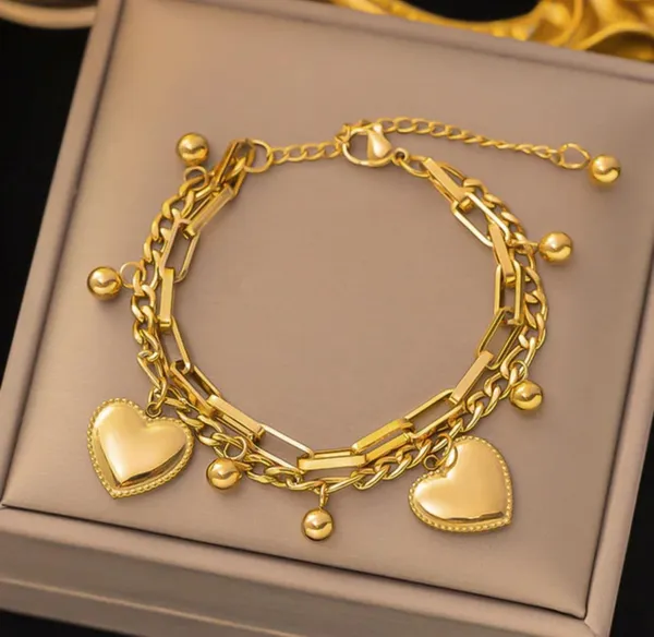 Gold_Stainless_Steel_Heart_Charm_Chain_Bracelet_For_Women