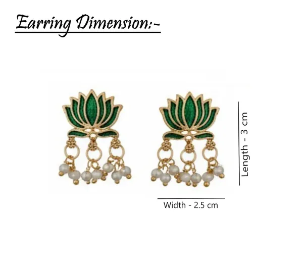 Gold_Brass_Enamel_Lotus_Temple_Choker_Necklace_Set_For_Women