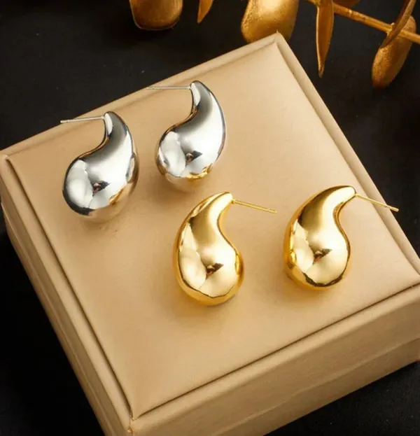 Gold_Silver_Alloy_Chunky_Dome_Twisted_Hoop_Earrings_Set_For_Women_Pack_Of_2