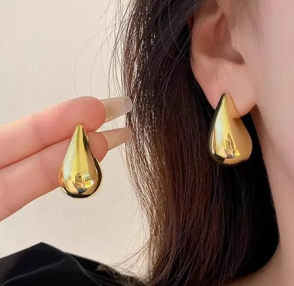 Gold_Silver_Alloy_Chunky_Dome_Twisted_Hoop_Earrings_Set_For_Women_Pack_Of_2