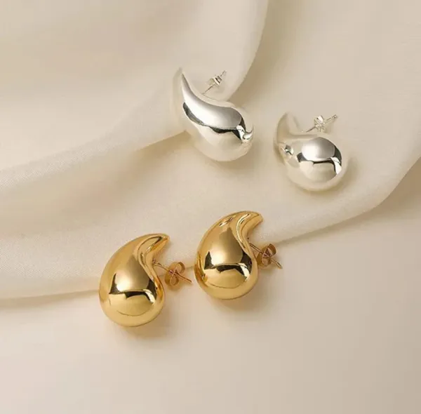 Gold_Silver_Alloy_Chunky_Dome_Twisted_Hoop_Earrings_Set_For_Women_Pack_Of_2