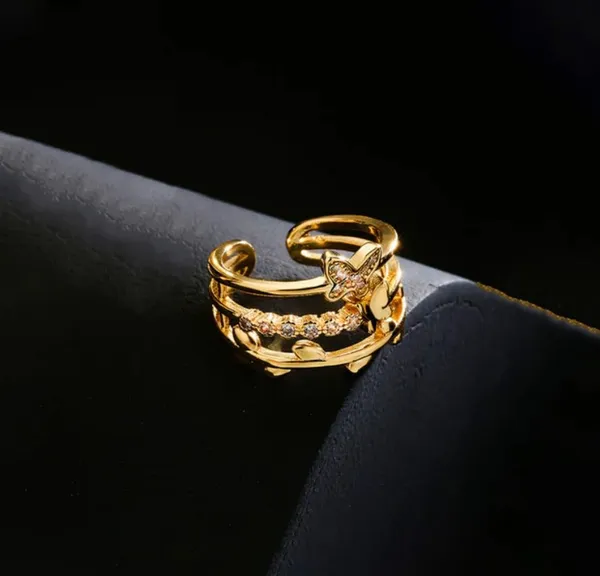 Gold_Stainless_Steel_AntiTarnish_Adjustable_Finger_Ring_For_Women