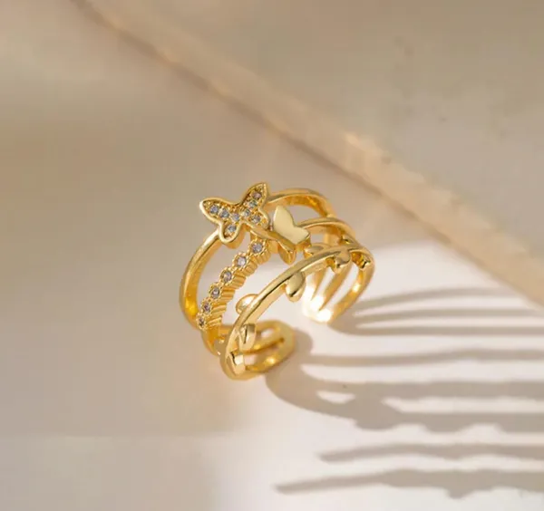 Gold_Stainless_Steel_AntiTarnish_Adjustable_Finger_Ring_For_Women
