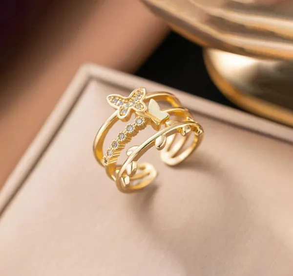 Gold_Stainless_Steel_AntiTarnish_Adjustable_Finger_Ring_For_Women