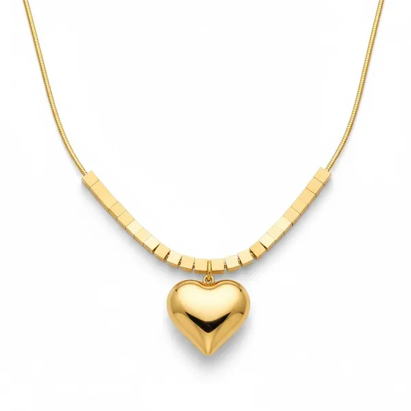 Gold_Stainless_Steel_AntiTarnish_Pendant_Necklace_Chain_For_Women