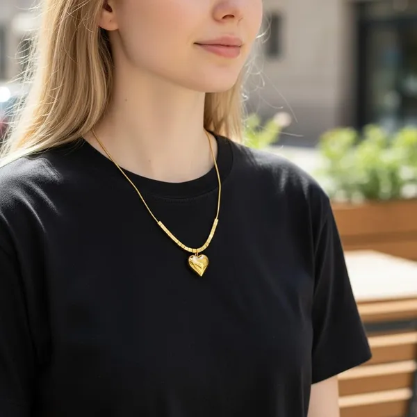 Gold_Stainless_Steel_AntiTarnish_Pendant_Necklace_Chain_For_Women