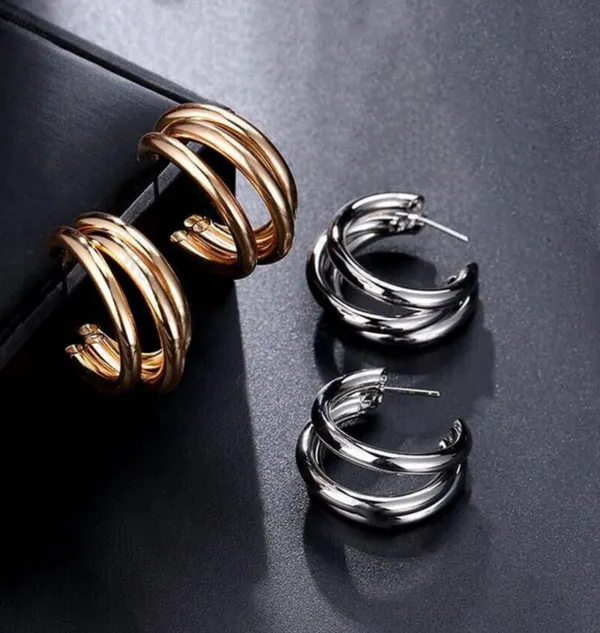 Silver_Stainless_Steel_Chunky_Twisted_Hoop_Earrings_Set_For_Women_Pack_Of_2