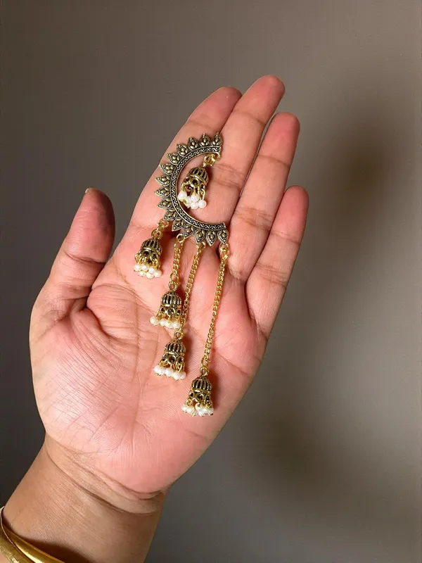 Gold_Alloy_Half_Moon_Chandbali_Jhumki_Chain_Earrings_For_Women