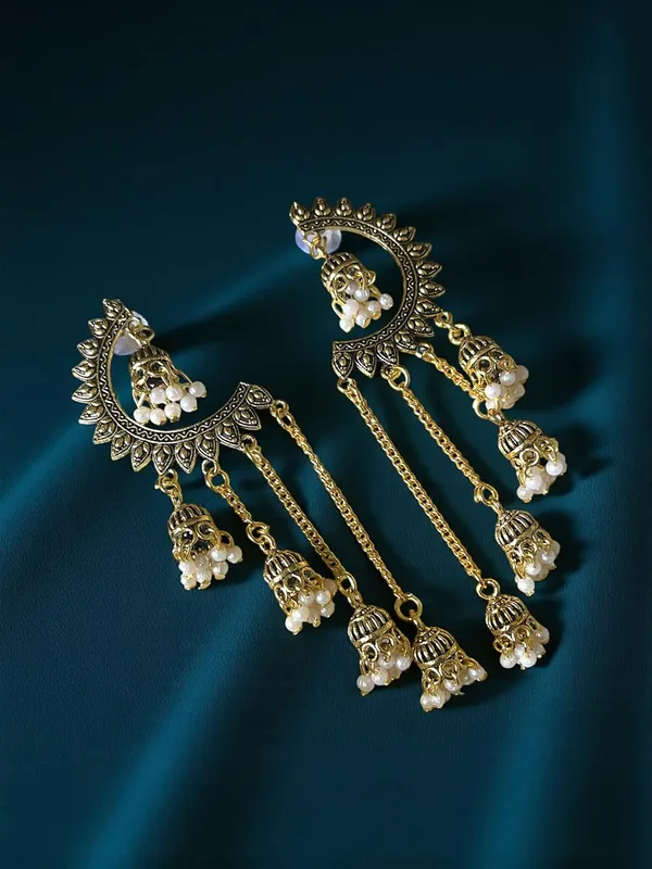 Gold_Alloy_Half_Moon_Chandbali_Jhumki_Chain_Earrings_For_Women